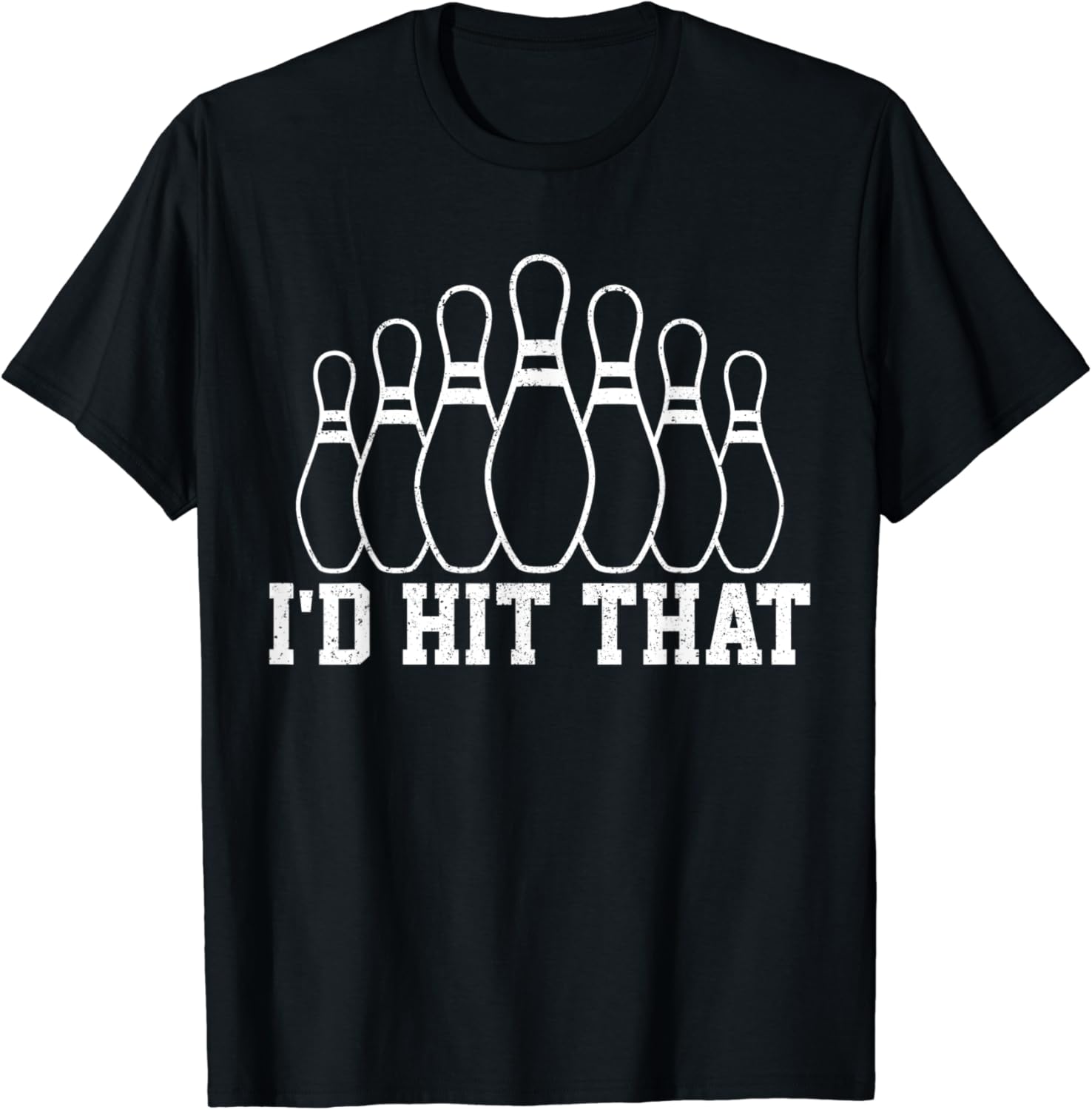 Funny Bowling Team Outfit I'd Hit That Gift TShirt Amazon.co.uk Fashion